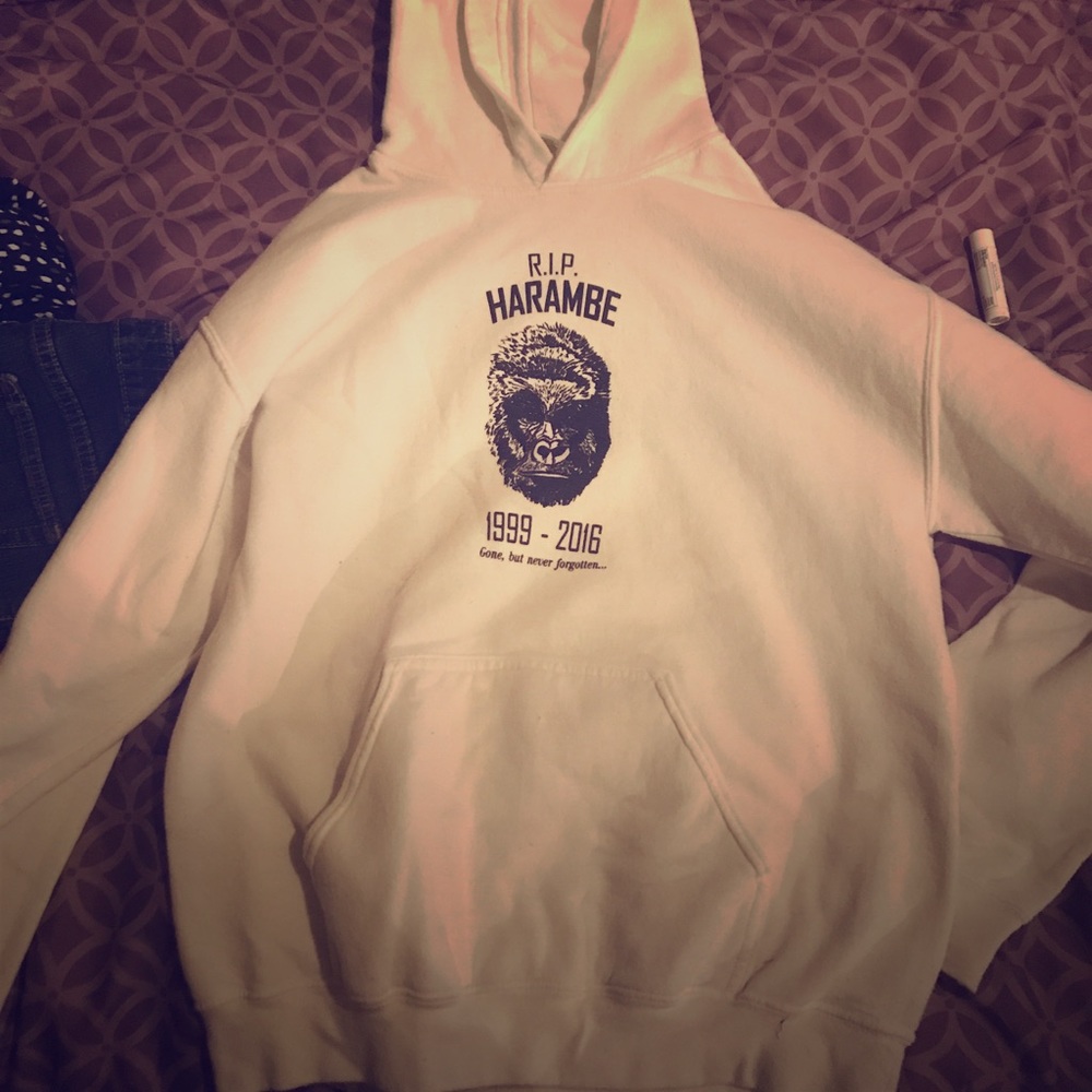 White RIP Harambbe